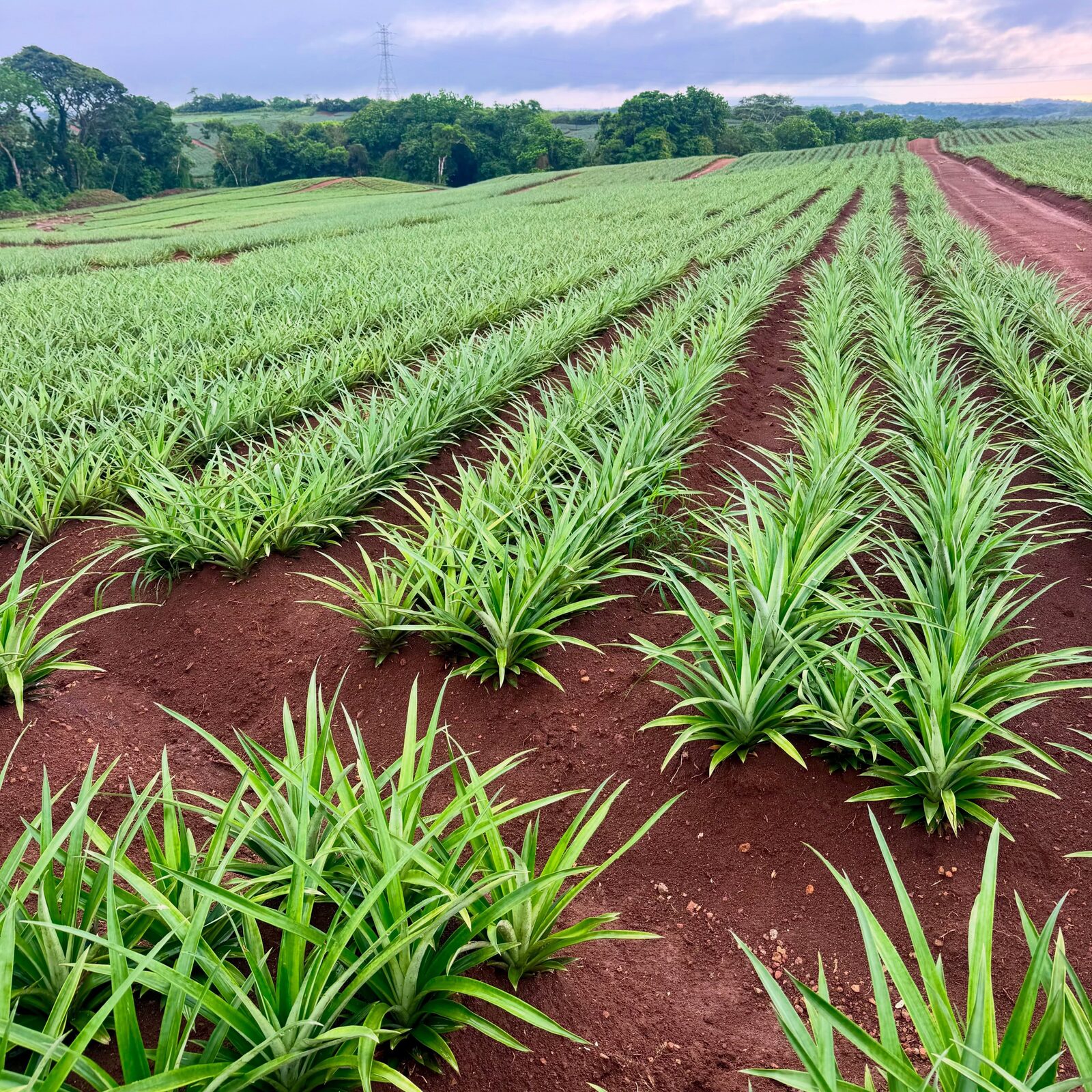 Siembra de piña en Panamá